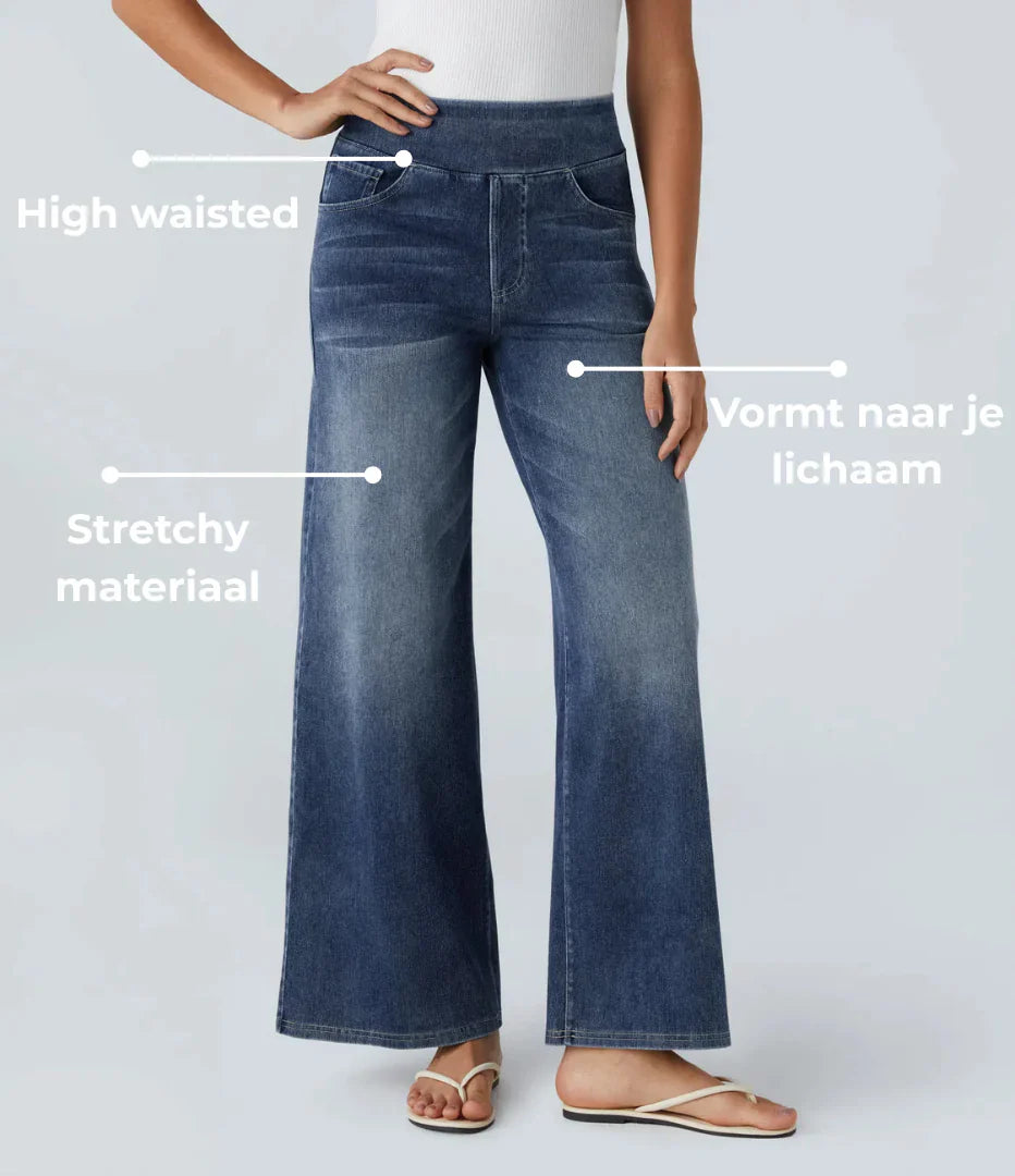 Eva | Comfortabele & Elastische Broek Met Hoge Taille