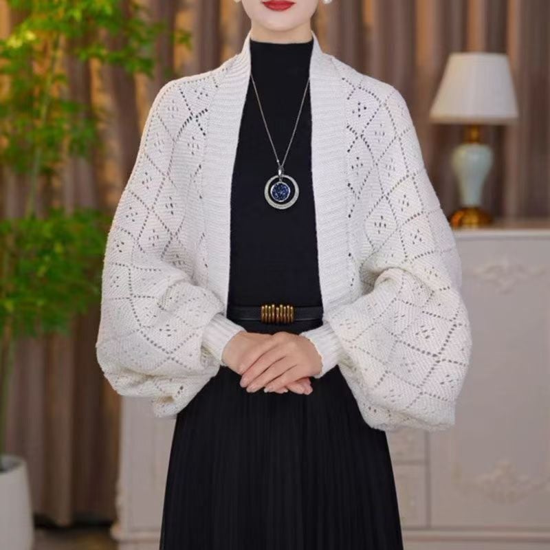 Valentina - Elegante Gebreide Sjaalvest – 2-in-1 Sjaal & Omslagdoek