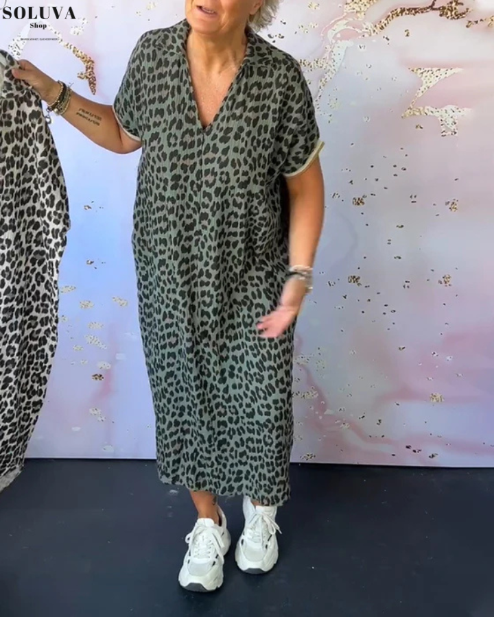 Savannah - Stijlvolle Leopard Jurk