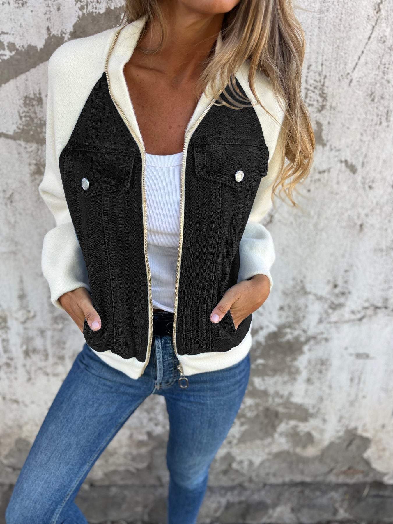 Maja - Denim Moderne Jas