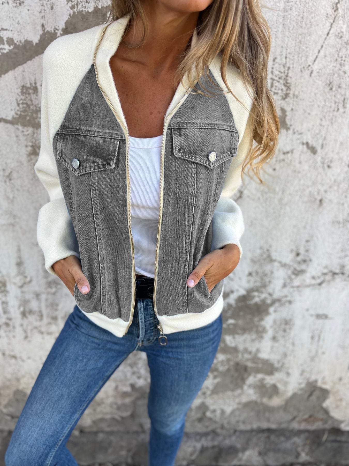 Maja - Denim Moderne Jas