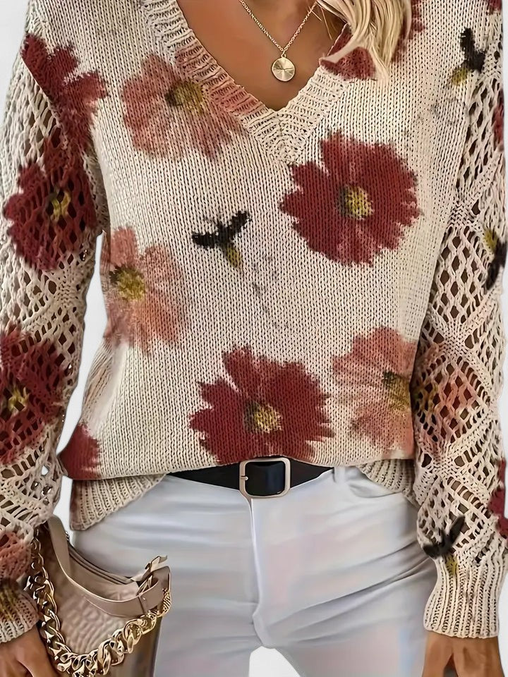 Eva | Elegante trui met bloemendessin