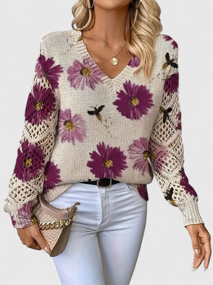 Eva | Elegante trui met bloemendessin