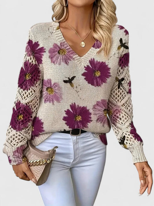 Eva | Elegante trui met bloemendessin