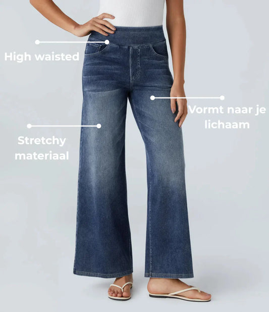 Eva | Comfortabele & Elastische Broek Met Hoge Taille