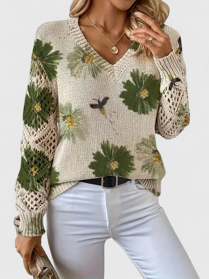 Eva | Elegante trui met bloemendessin
