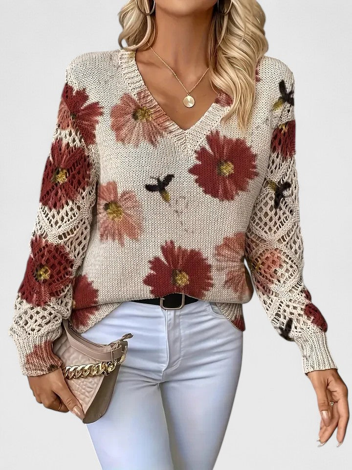 Eva | Elegante trui met bloemendessin