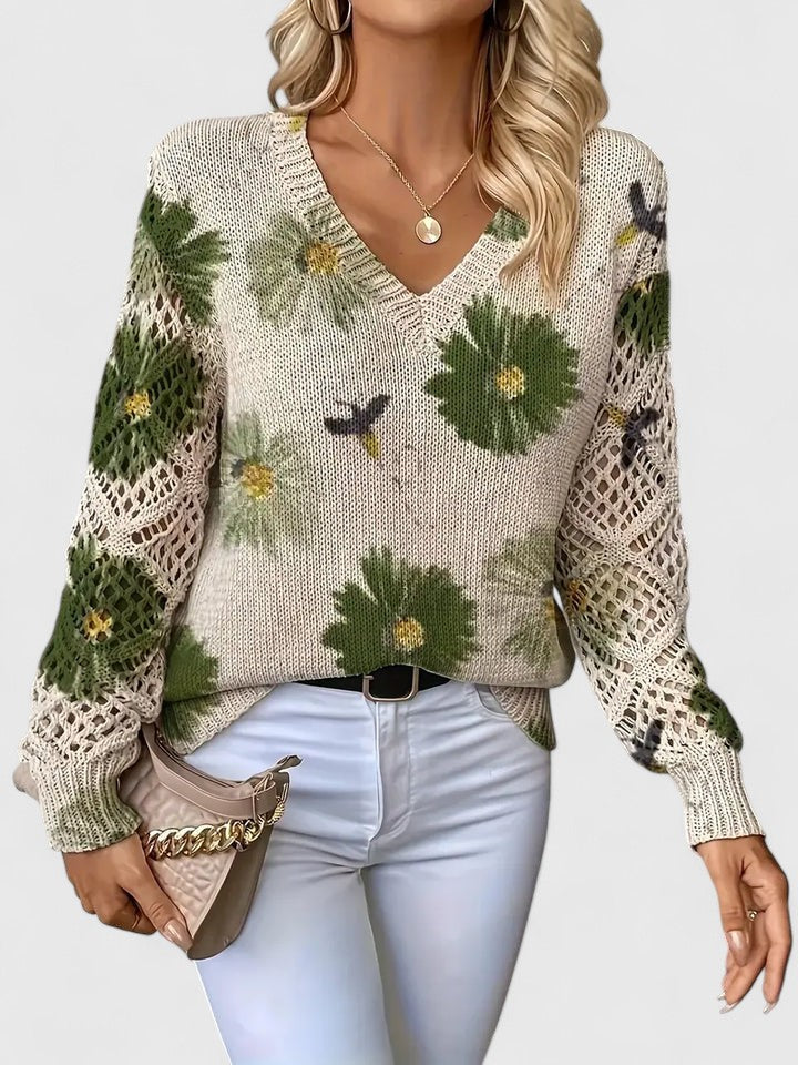 Eva | Elegante trui met bloemendessin