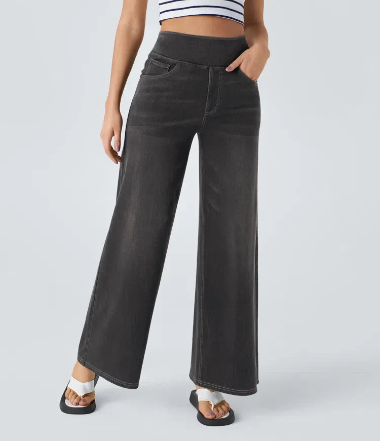 Eva | Comfortabele & Elastische Broek Met Hoge Taille
