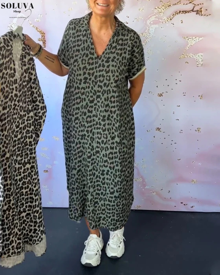 Savannah - Stijlvolle Leopard Jurk