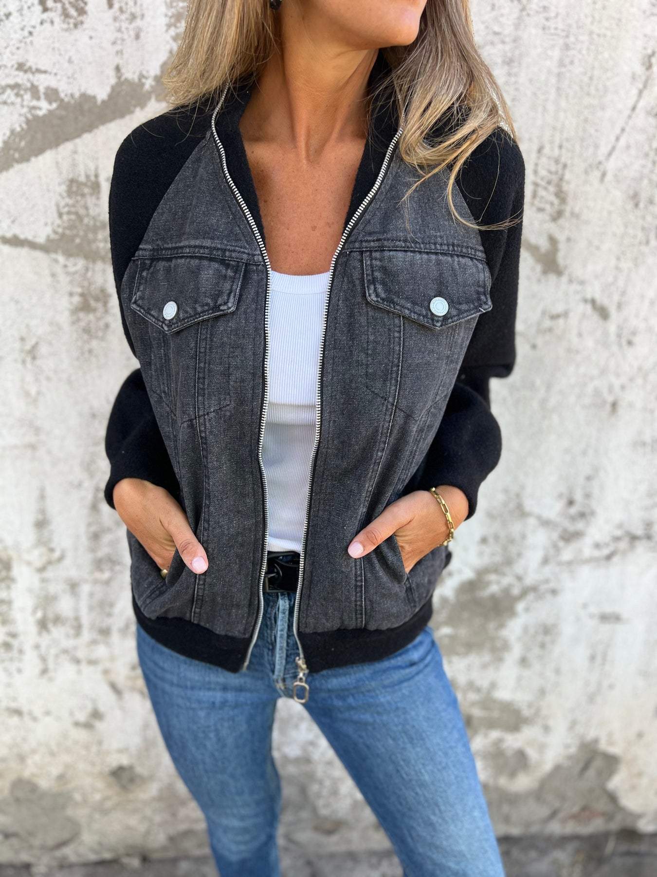 Maja - Denim Moderne Jas