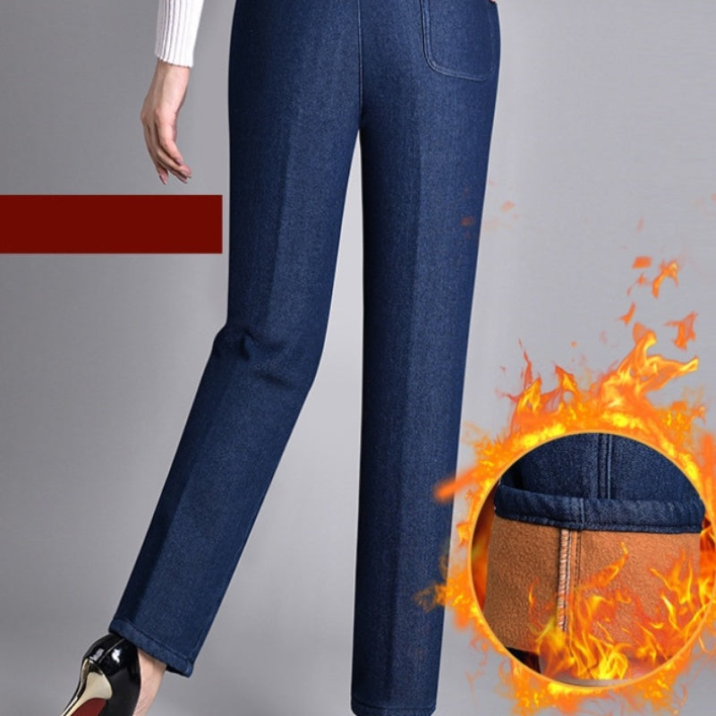 Nana | Damesjeans met zijzakken en elastische tailleband - 1+1 GRATIS